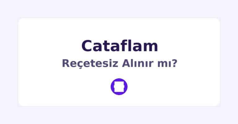 Cataflam Reçetesiz Alınır mı