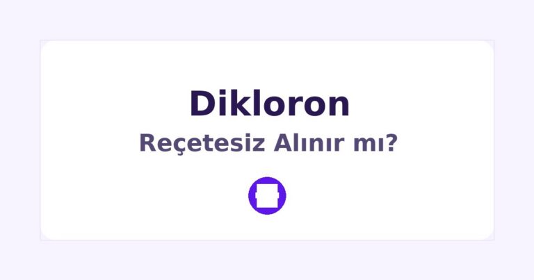 Dikloron Reçetesiz Alınır mı