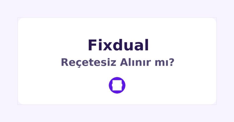 Fixdual Reçetesiz Alınır mı
