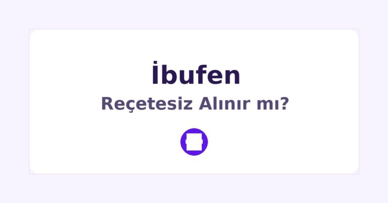 İbufen Reçetesiz Alınır mı