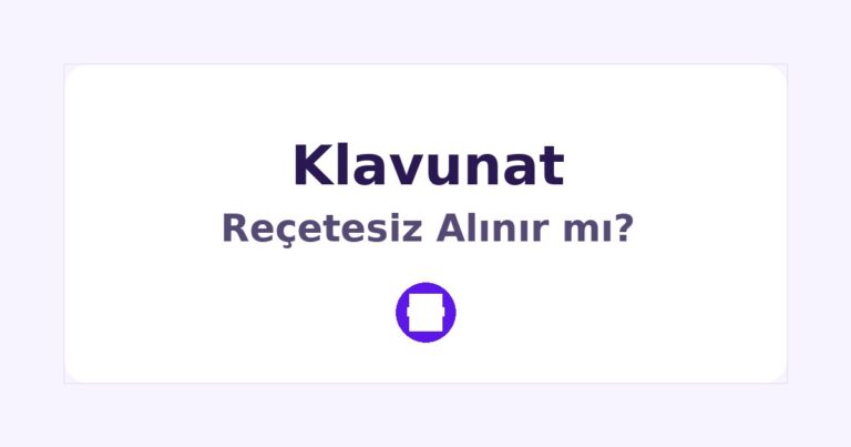 Klavunat Reçetesiz Alınır mı