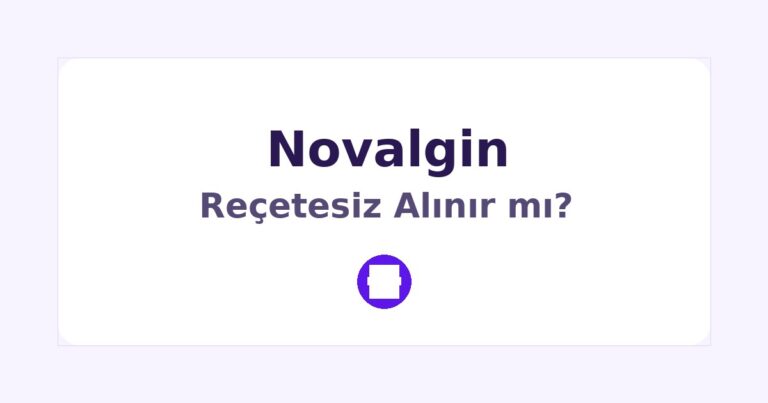 Novalgin Reçetesiz Alınır mı