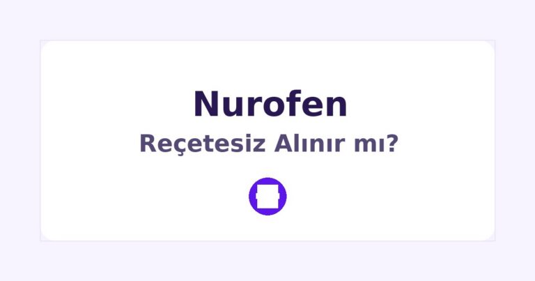 Nurofen Reçetesiz Alınır mı