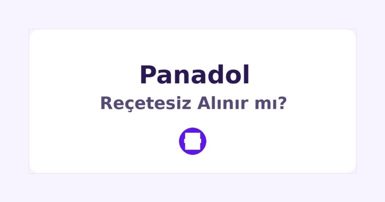 Panadol Reçetesiz Alınır mı